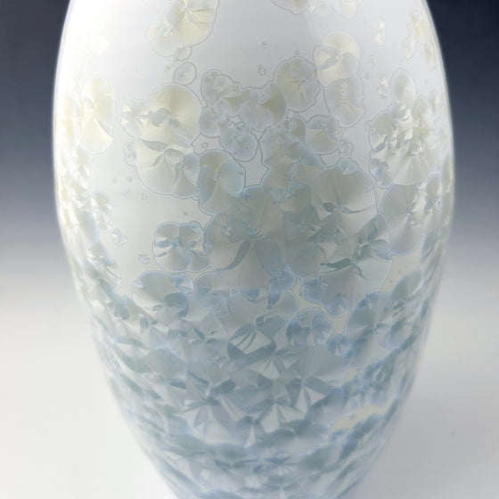 Bottle Vase Ombre Ivory Blue Crystalline