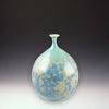 Oval Bottle Vase Patina Green